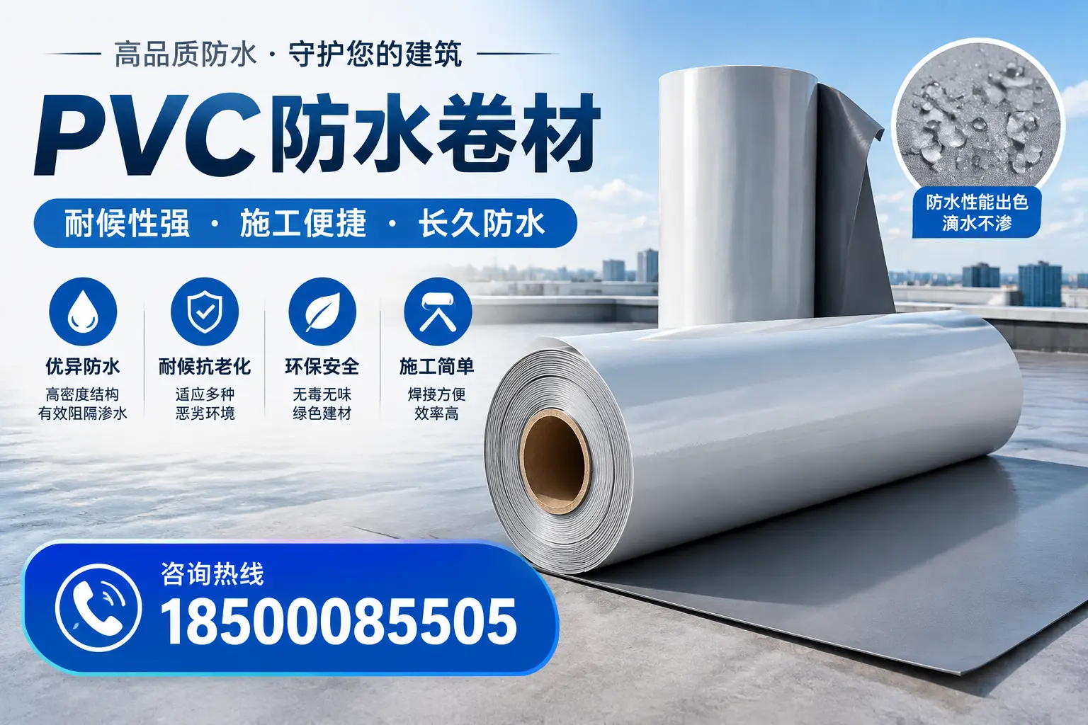 pvc防水卷材在日照的行业应用前景分析